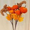 Faux Floral Pick Harvest Thanksgiving Pumpkin Bouquet Floral Picks Table Centerpieces Decoration for Halloween Artificial Maple