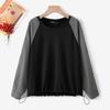 ZANZEA Women Patchwork Long Sleeve Casual Round Neck Loose Blouse