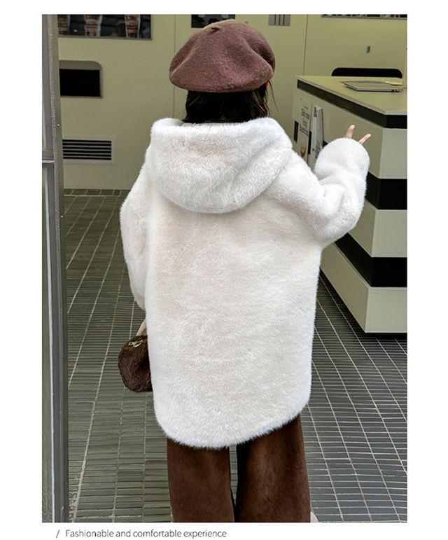 2024 Girls' Mink-Style Fleece Coat - Autumn/Winter Fashion for Middle & Big Kids