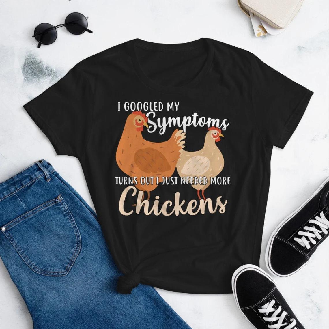 

Cute Chicken Bird Funny Graphic T Shirt for Women Unisex Pet Hen Lover Gift Casual Tee Farming Animal Theme Clothing Chook Design S