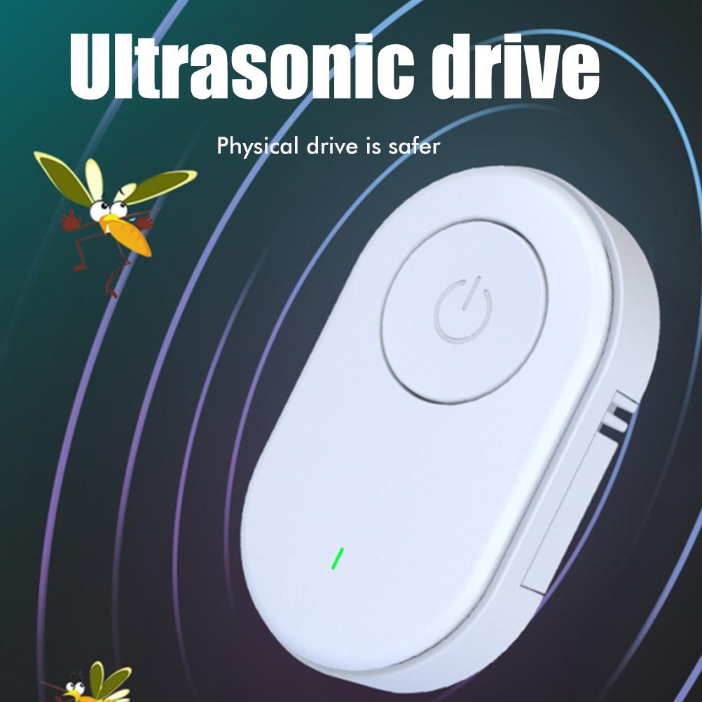 Bærbar ultralyd skadedyrskremmer med klips Elektronisk insektsmiddel for innendørs og utendørs bruk