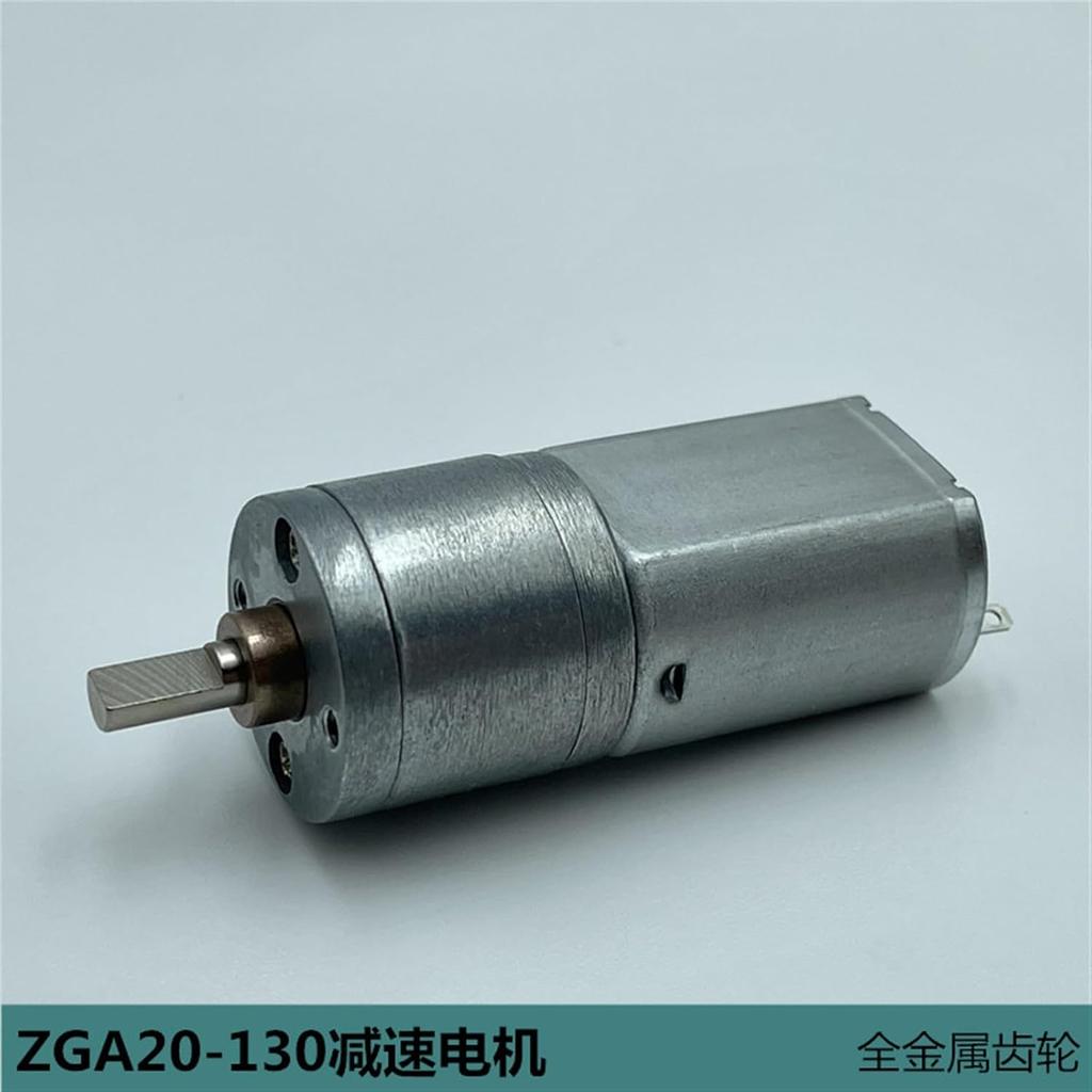 ZGA20-130 Mini 20mm Gear Motor Micro Full Metal Gearbox Reducer Motor DC5V 6V 9V 12V 30RPM Slow Speed Large Torque 1Pcs