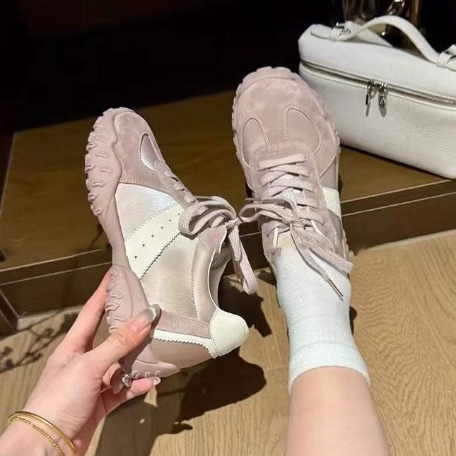 Cowhide version~ New small inner height increase German training shoes women's versatile lace-up casual sports shoes thick-soled Forrest Gump shoes