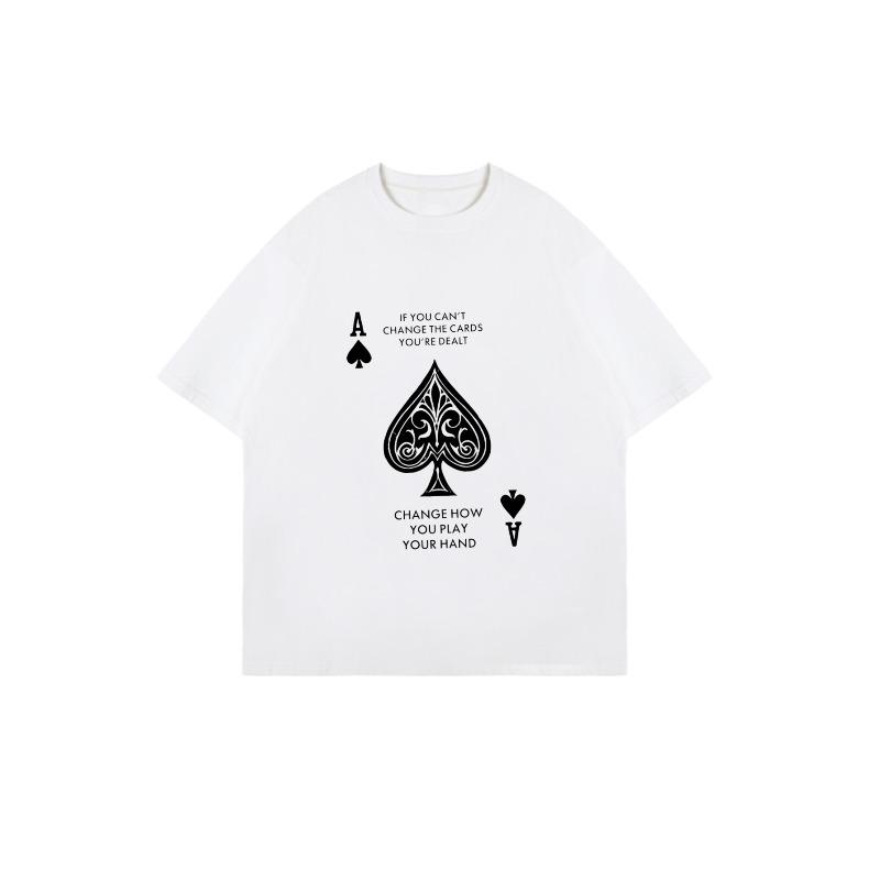 Oversized T Shirt Black Ace Of Spades Card Design With Motivational Quote Casual Streetwear For Women And Girls