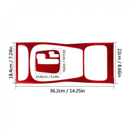For Porsche Cayenne Sport 03-10 Red Carbon Fiber AT Gear Shift Panel Cover Trim