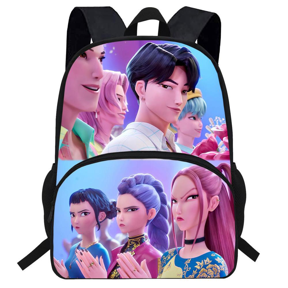 Hunters Demon Kpop Cartoon School Backpack Durable Material Anti Shock Students