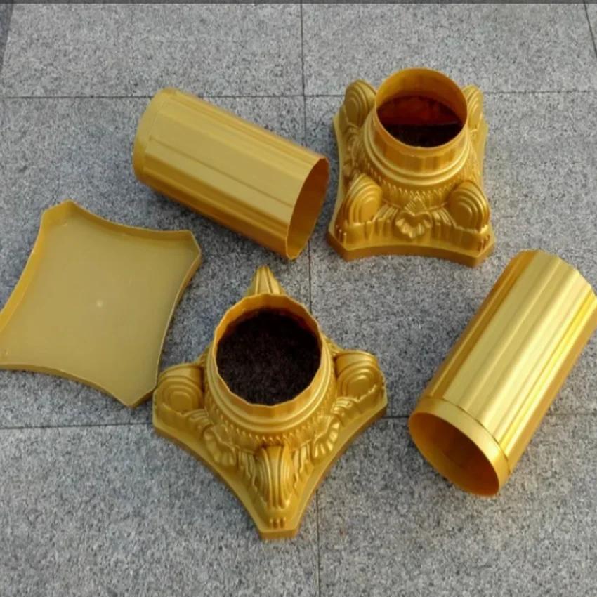 Golden Plastic Flower Arrangement Flower Pot Festival Party Wedding Gathering Originality Decorate European Retro Style Planters