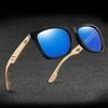 Fashion Bamboo Wood Vintage Square Sunglasses Men Women Luxury Brand Designer Sun Glasses Wooden Driving Fishing Eyewear