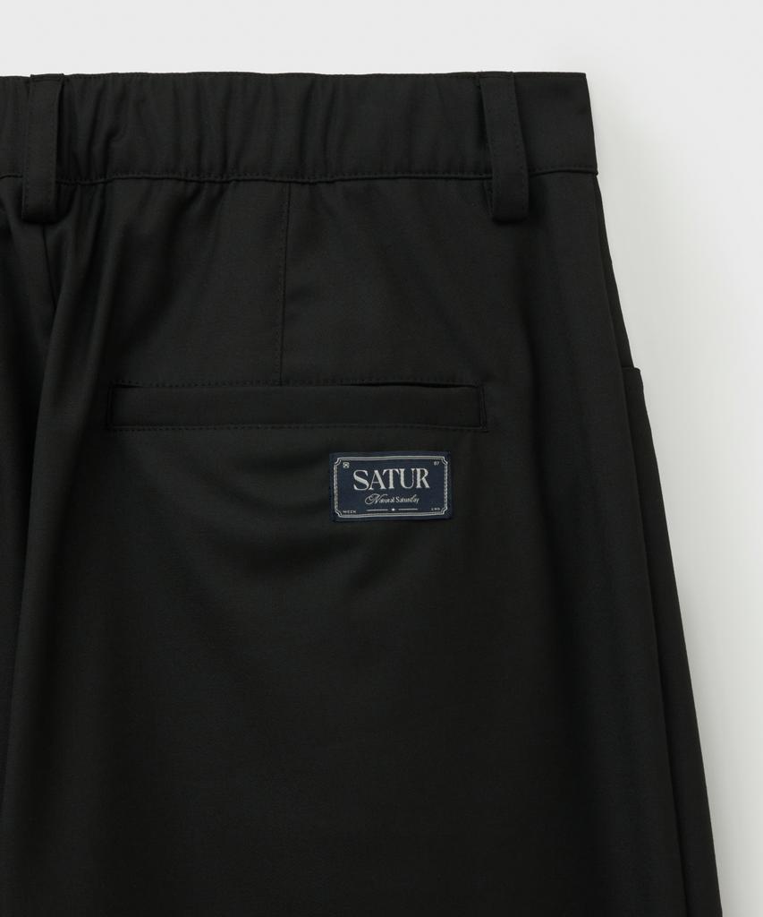Seteo Classic One-Pleat Easy Pants Black