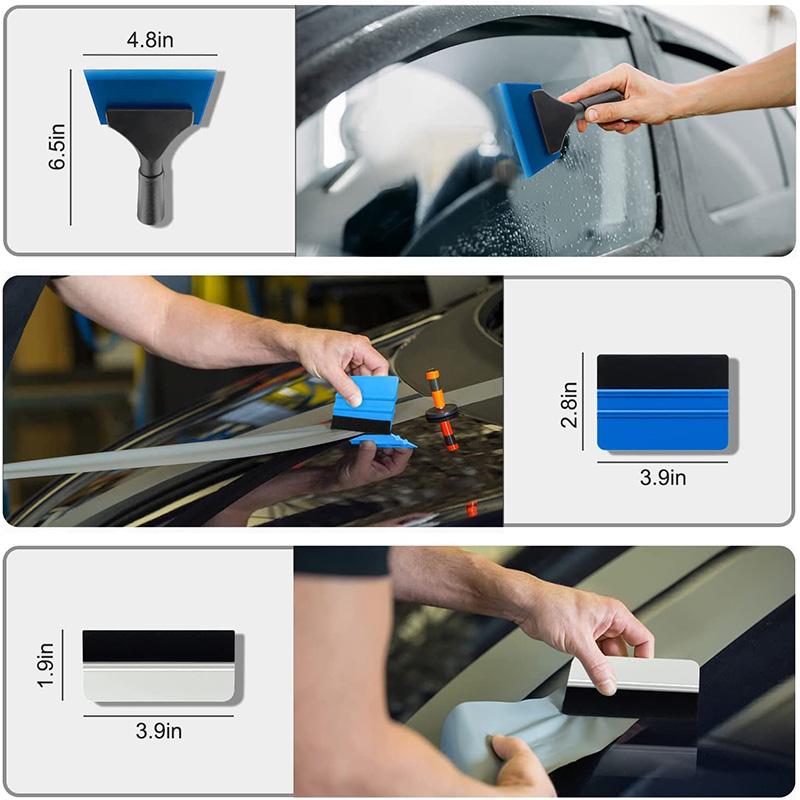 Car Vinyl Wrap Tool Kit Window Tint Tools Felt Squeegee Auto Vinyl Scraper Glass Protective Film Wrapping Installation Set