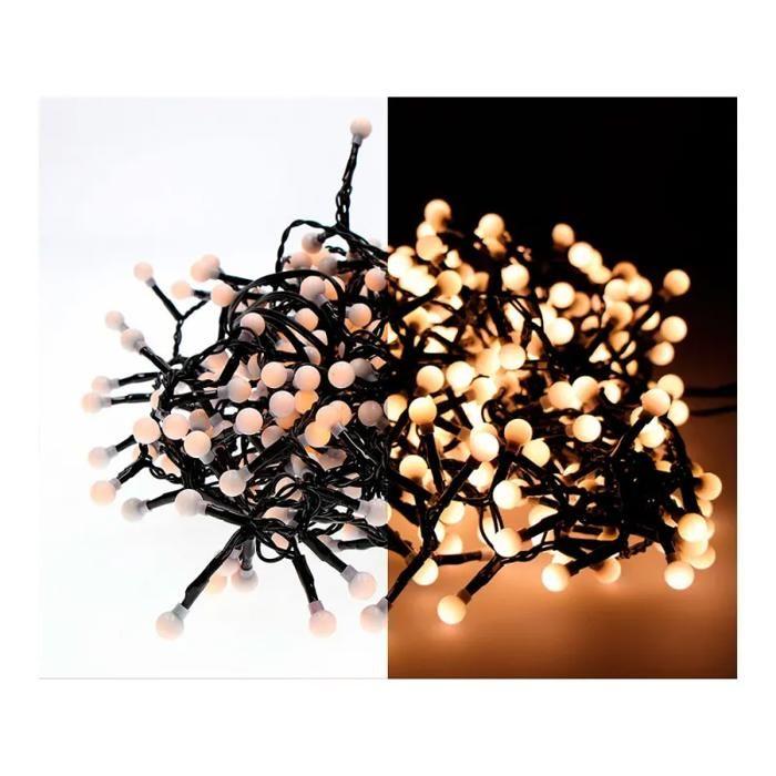 Guirlande lumineuse - LUMINEO - 500 LED - 11 mètres - Blanc chaud - Clignotant