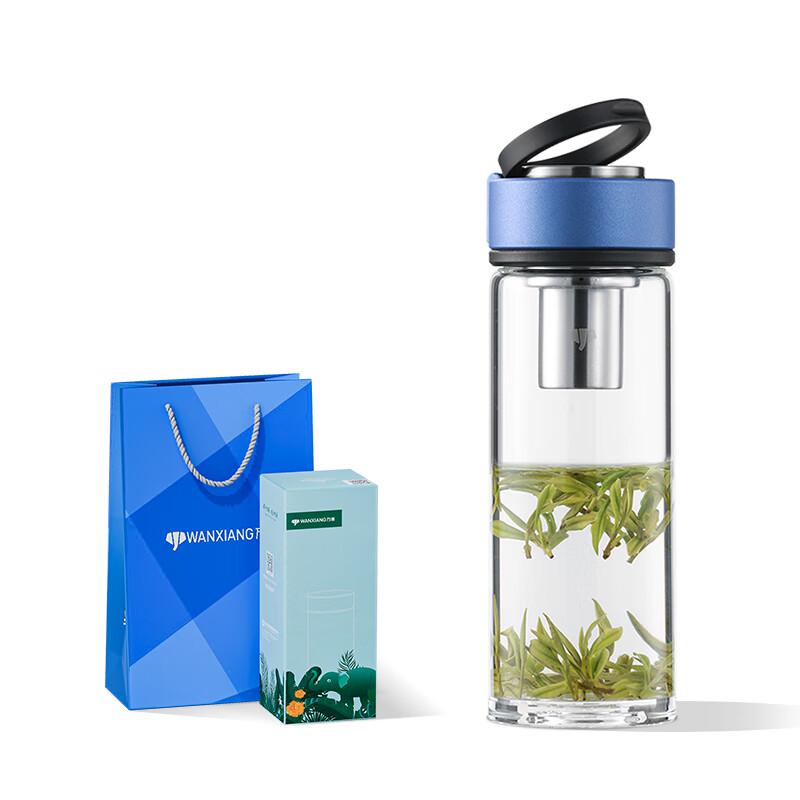 VANSUM Portable Single-Layer Glass Tea Infuser Bottle