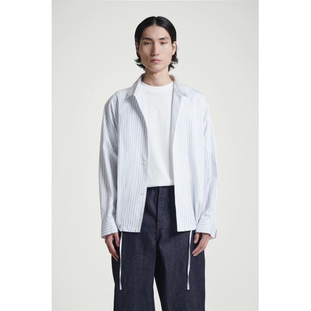 

Cos Japan свободная рубашка на шнурке whitestripe/M