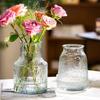 Nordic Glacier Glass Vase for Fresh Flowers, Large Transparent Hydroponic Flower Arrangement Decor for Living Room.