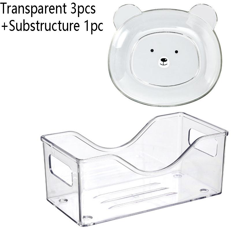 3/5PCS Mini Cute Cartoon Shape Bear Spit Bone Dish Creative Desktop Trash Tray Snack Food Residue Fruit Plate Kitchen Tableware