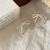 Bows Pearl Necklace Simple Simple Bow Accessories New Retro Simple Bow Earrings