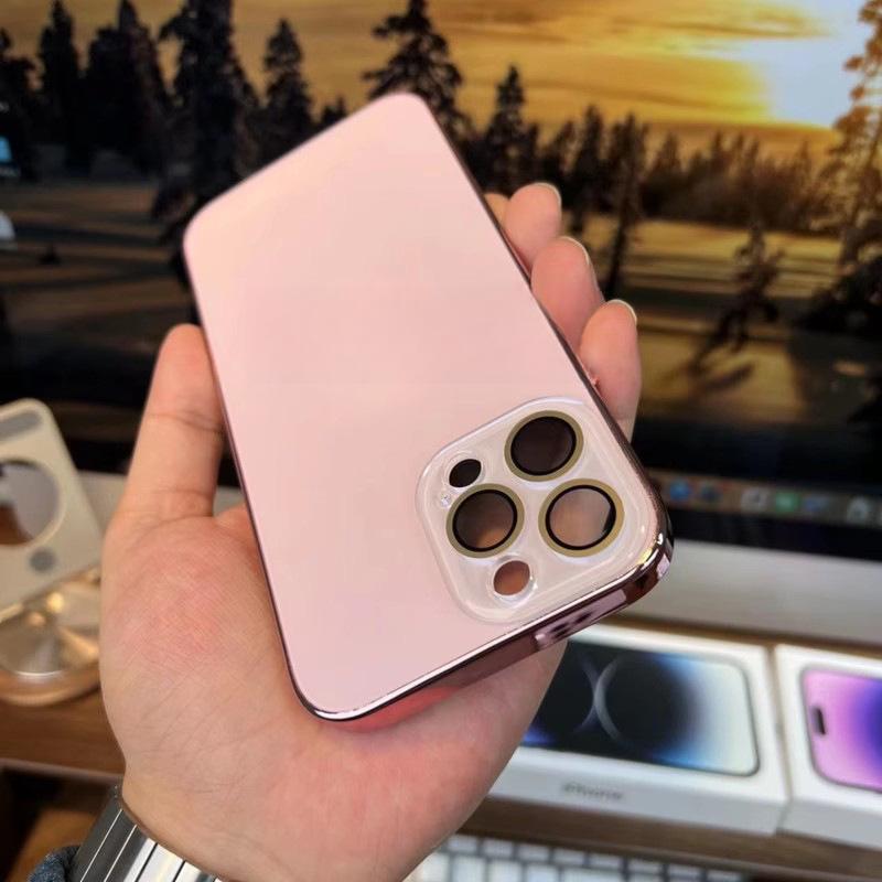 Applicable To IPhone 16pro High-end Mobile Phone Case Apple 15 Electroplated Frame Original Machine 14 Simple Protective Case I13