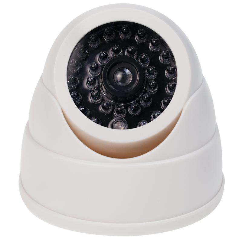 1PC Dummy Fake Camera with LED Red Light, Battery Operated, No Wiring Required, Indoor Outdoor Fake Dome Security Camera