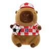 Sport Football Capybara Plush Toy Stuffed Capybara Fluffty Doll  Children Gift