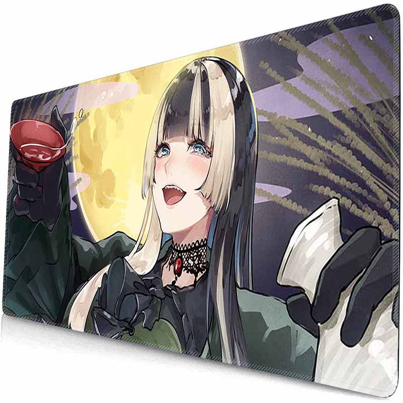 Gamer Large Mouse Pad Kawii Virtual Idol Rubber Mouse Mat Anime Girls J_Juufuutei R_Raden HD Mousepad Non-Slip Keyboard Pad