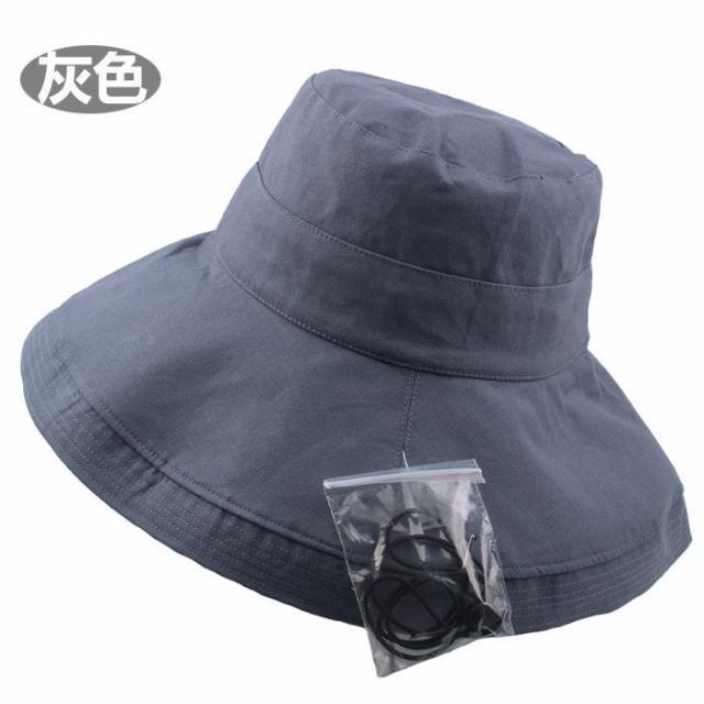 Hat Women's Summer Versatile Travel Sun Protection Visor Casual Outdoor Bucket Hat Women's Big Brim Sun Hat Tide