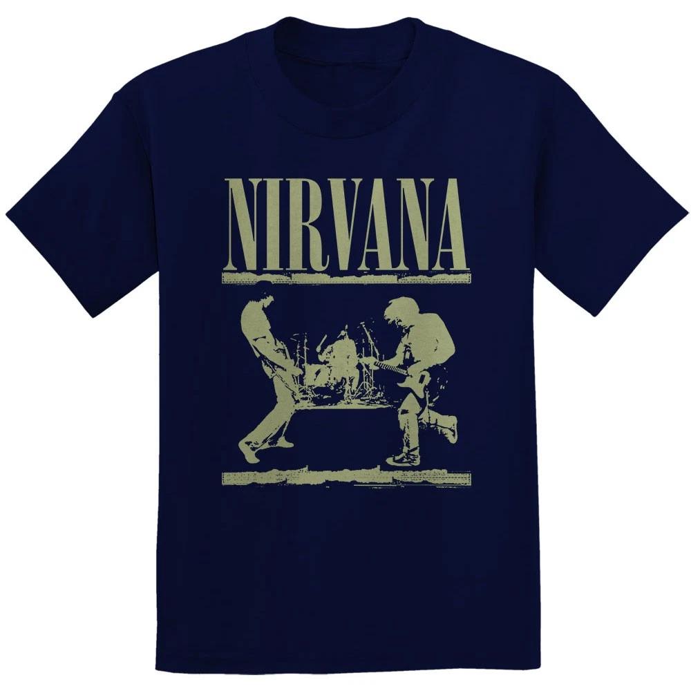 Nirvana Kurt Cobain Stage Perforunisexce Unisexs Tshirt Unisexs L