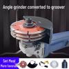 Automatic 100-Type Angle Grinder Converted to Woodworking and Grooving Machine for Plumbers & Electricians with Multi-Blade Grooving