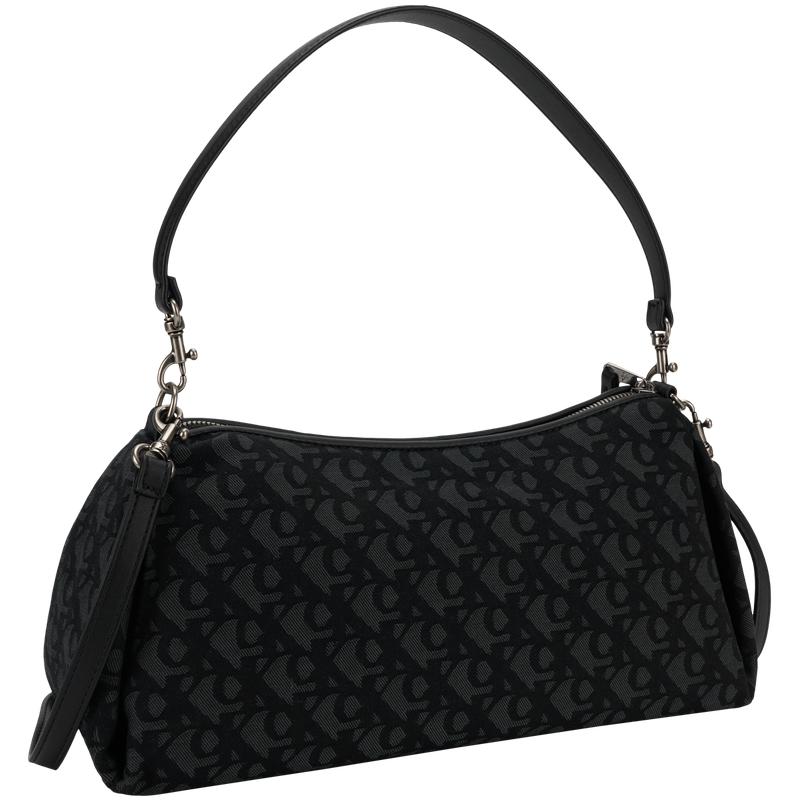 Calvin Klein Commuter Letter Jacquard Armpit Bag Pillow Bag Fabric Shoulder Bag Medium Size Women's Space Black UB1-space Black
