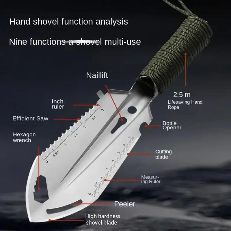 Tragbare Picknickschaufel zum Campen, multifunktionales Überlebenswerkzeug für den Außenbereich, Gartengerät