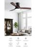 42-Inch Modern Minimalist Copper Ceiling Fan with Dual-Control Silent Light and Wooden Blades