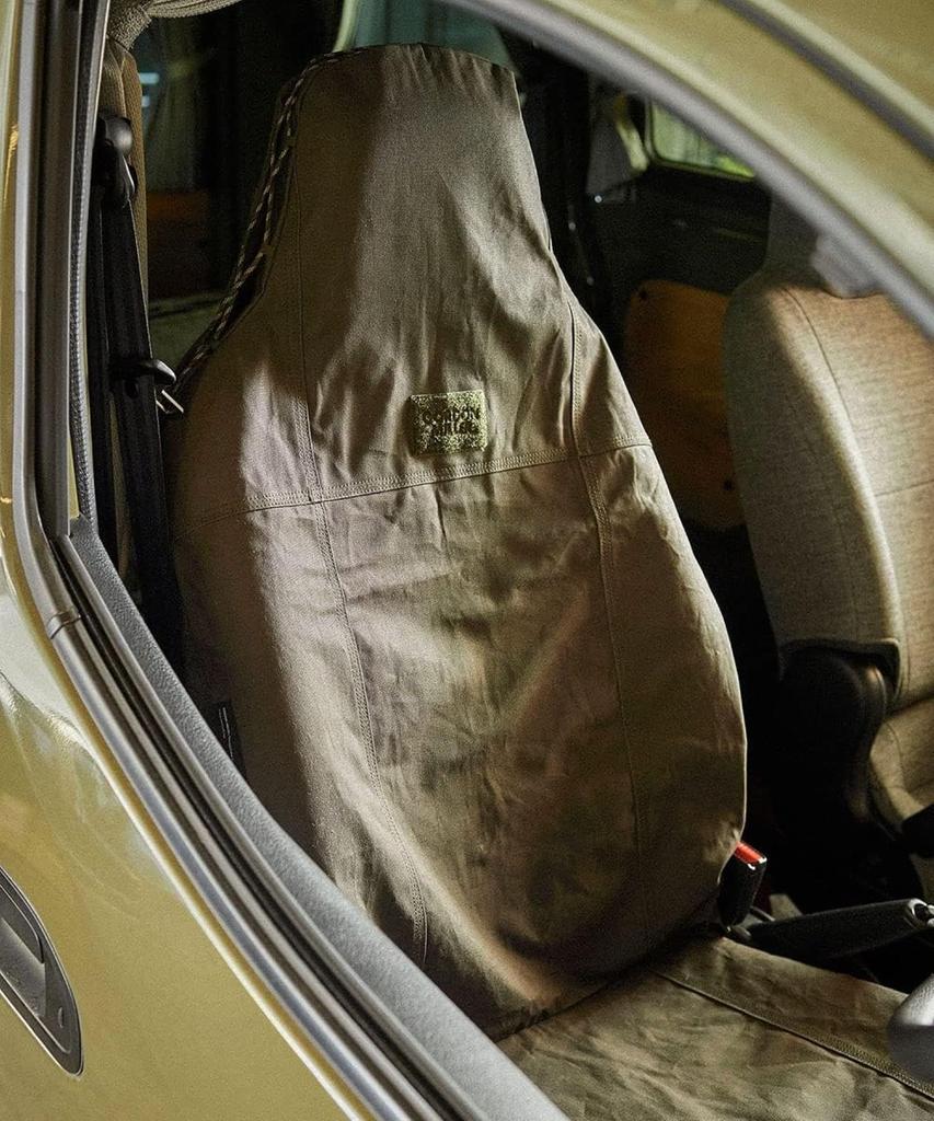 Husă pentru scaun auto GORDON MILLER din pânză reciclată, rezistentă la apă, pete, culoare măsliniu-verzui, 1726393