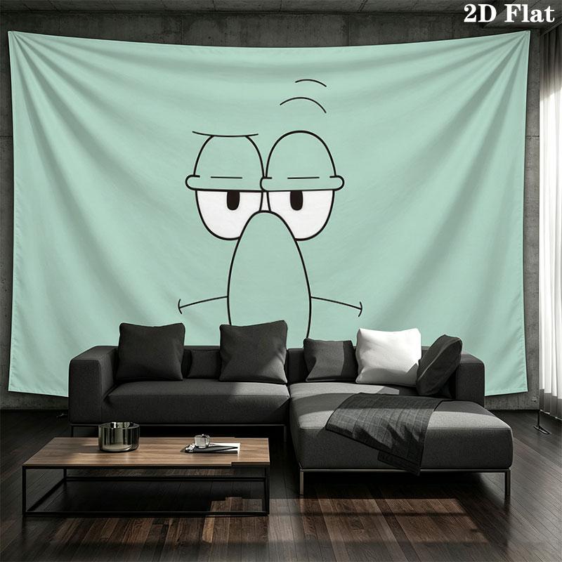 SpongeBob SquarePants Wall Tapestry, Aesthetic Printed Fabric Blanket, Suitable for Bedroom, Living Room, and Home Decor.