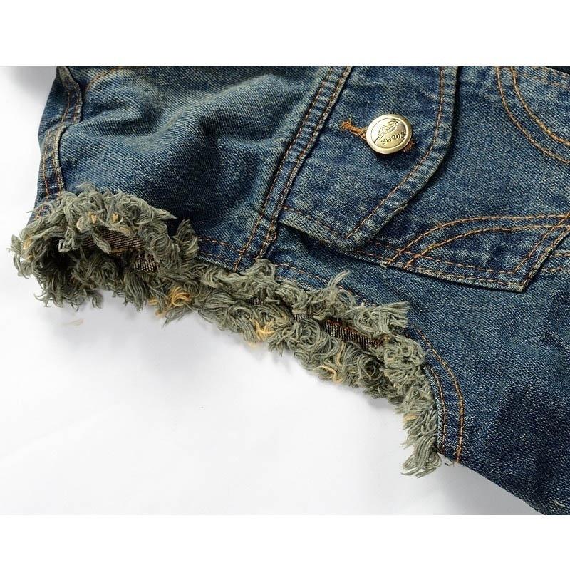 Youth Spring and Fall Plus Size Denim Vest Unique Sleeveless Slim Top