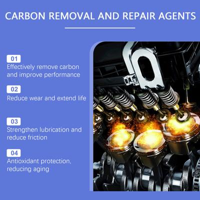 100 ml Bilmotor Kolborttagning Reparationsmedel Kraftfull Rengörare Vårdvätska Cylinder Avkolning Ljudreducering Reparation