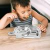Stainless Steel Compartment Plates Silver For Storage
