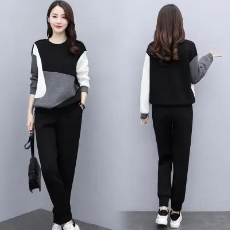 2026 Early Autumn Slimming Plus Size Women's Two-Piece Sporty Fashion Set