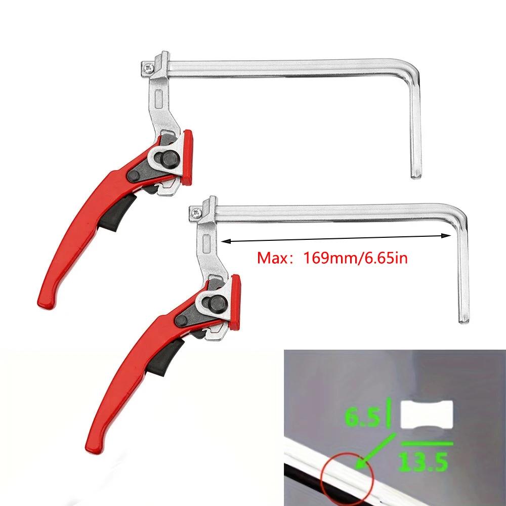 

2PCS 160x60mm Quick Guide Rail Ratchet Clamp Woodworking F Clamp Quick Clamping For MFT and Guide Rail System Hand Tools білий