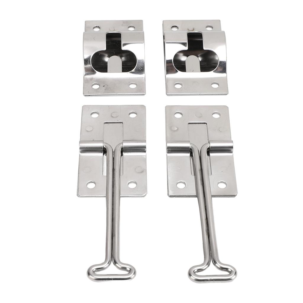 2PCS RV Door Latch 304 Stainless Steel Multifunctional T Style Entry Door Catch Holder for Cargo Trailer Camper Truck 4