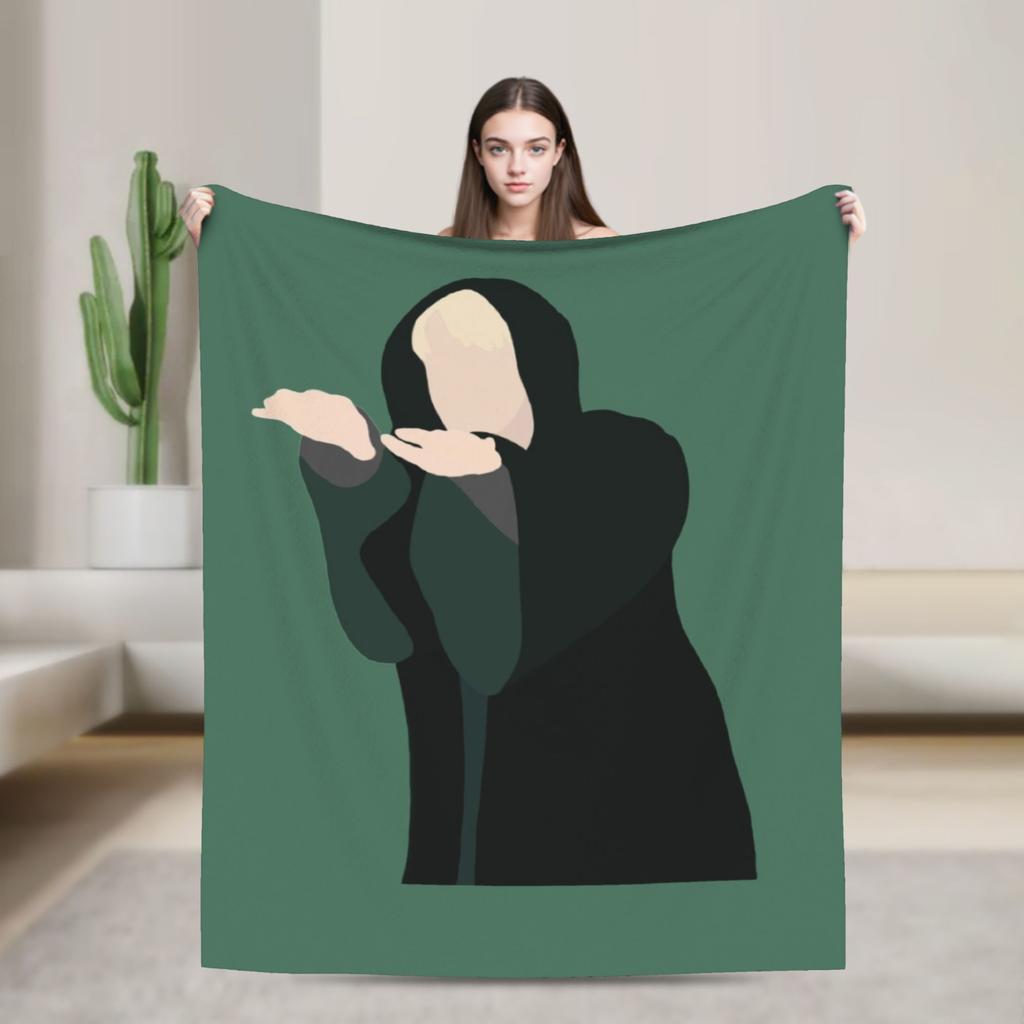Dracor Malfoye Knitted Blanket Cartoon Tom Felton  Flannel Throw Blankets Home Couch Printed Lightweight Bedspreads