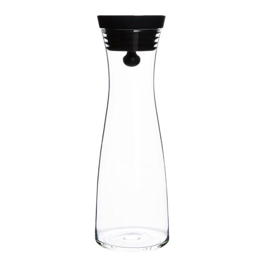 Glass Water Pitcher, Heat Resistant Cold Brew Jug with Lid, 800ml/1200ml/1500ml Large Iced Tea Carafe for Fridge