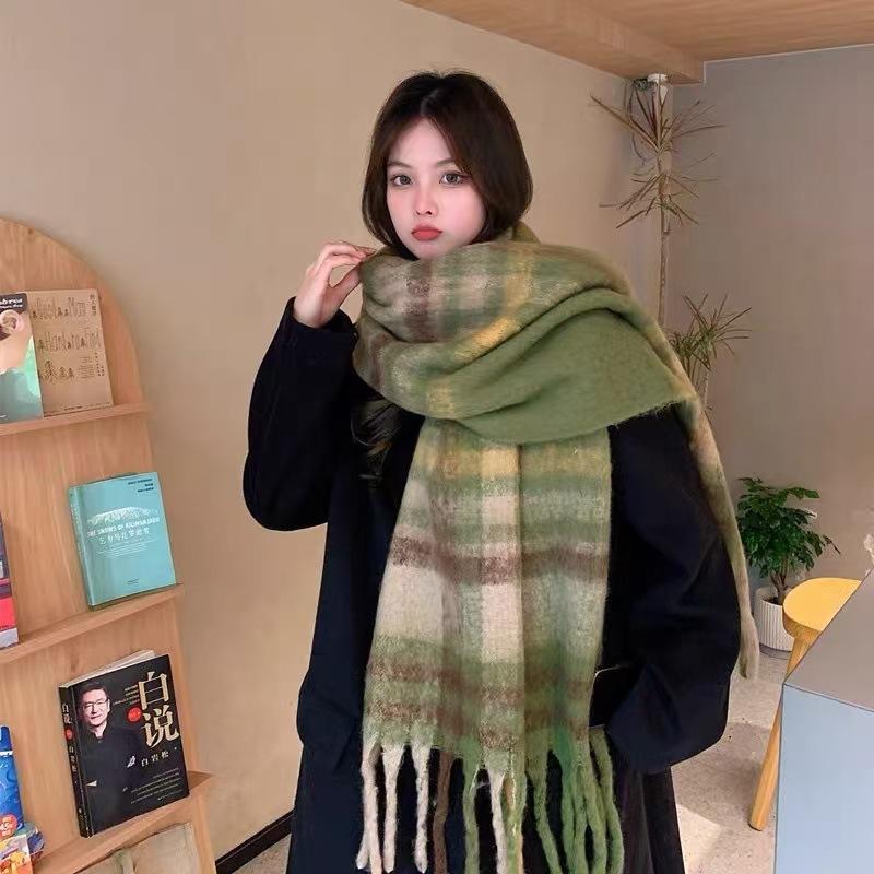Hot Luxury Winter Thick Warm Scarf Women Cashmere Shawl and Wraps Pashmina Neckerchief Bufanda Female Long Tessel Echarpe