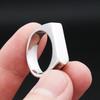 Fashion 316L Stainless Steel Simple Rings For Men Women Punk Hip Hop Square Band Flat Top Signet Ring Charm Party Jewelry Gifts
