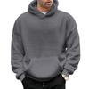 Double-Sided Fleece Hoodie Men Winter Casual Loose Fit Youth Pullover Hooded Sweatshirt