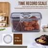 Gifhomfix Bread Box Bread Boxes for Kitchen Counter Airtight, Time Recording Bread Storage Container with Lid, Bread Keeper for Homemade Bread, Toast