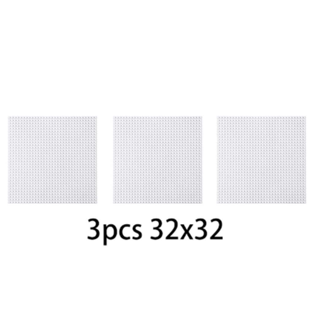 3PCS Bricks Baseplate 32x32 16x32 Dots Plastic Base Plates Compatible MOc BuildingBlock Toys 10 in Classical Multi Color 10 lN