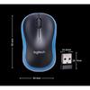 Logitech M186 Maus Optisch Ergonomisch 2,4 GHz Kabellos USB 1000DPI Mäuse Optoelektronisch Beidseitig