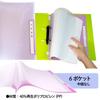 Plus Name Refillable Clear 6 x 10 books Grade, Class, File, Vertical, Pockets, A4, Purple, 84-822