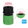 2 Sets EU/US Standard 3/4" Male & Female Thread Quick Joint 16mm Fast Connection Garden Irrigation Car Washing Pet Bathing Joint