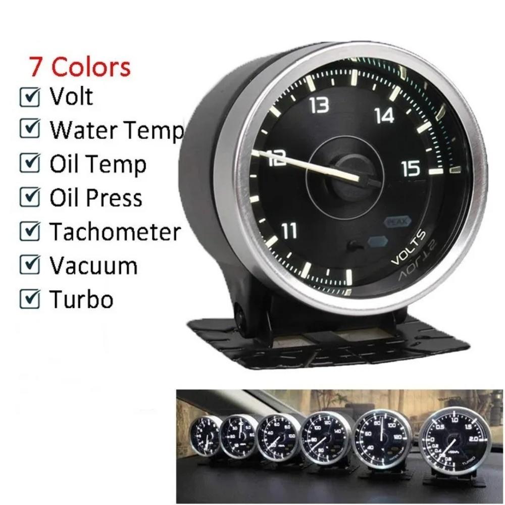 60mm Def Advance A1 Car Gauge with 7 Colors Turbo Boost Water / Oil Temp Oil pressure Vacuum Tacho RPM Voltage Meter