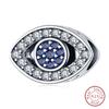 Fit 925 Silver Charms Beads Mysterious Devil's Eye Fatima's Hand Pendant Charms For Women Fine DIY Jewelry